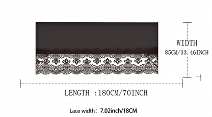 Wholesale Premium Chiffon Hijab Cloud Dancer Wide Floral Lace Trim Elegant Lace Edge Scarf