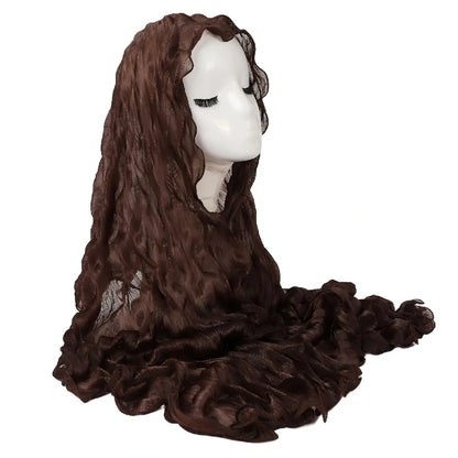 Wholesale Premium Ruffle Edge Pleated Hijab Lightweight Crinkle Textured Scarf