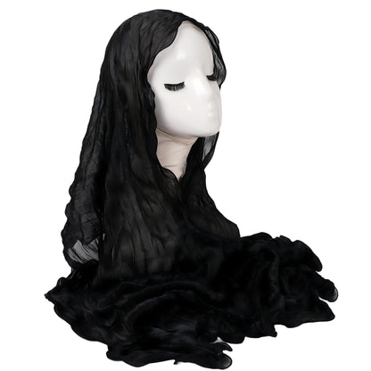 Wholesale Premium Ruffle Edge Pleated Hijab Lightweight Crinkle Textured Scarf