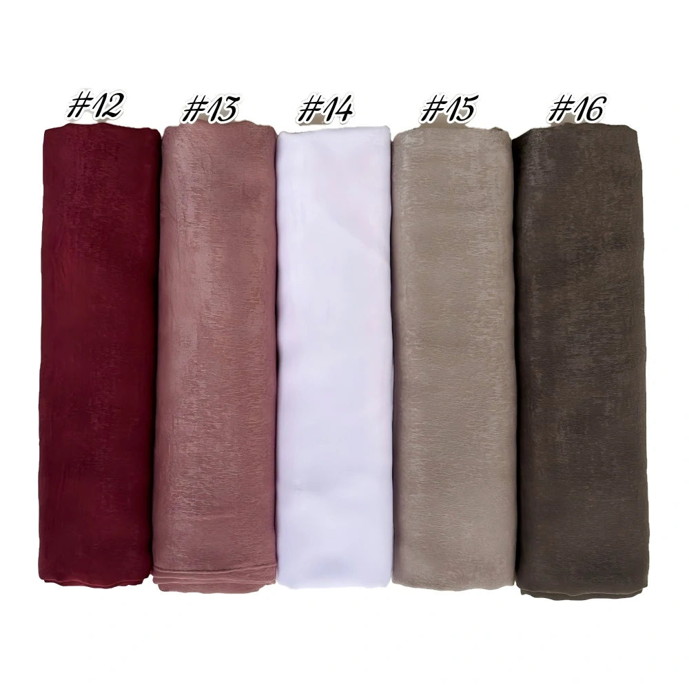 Wholesale Premium Shimmer Crinkle Hijab Scarf Elegant Silk-Like Muslim