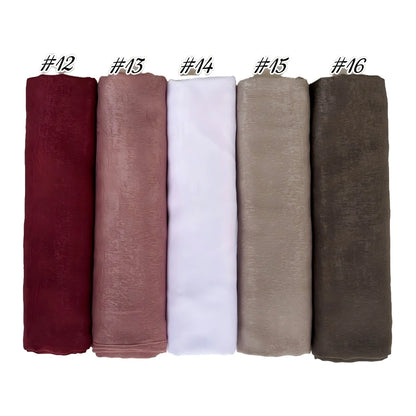 Wholesale Premium Shimmer Crinkle Hijab Scarf Elegant Silk-Like Muslim