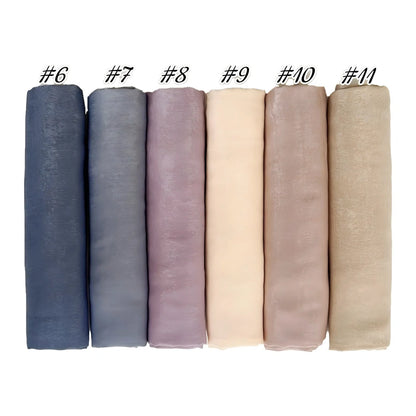 Wholesale Premium Shimmer Crinkle Hijab Scarf Elegant Silk-Like Muslim