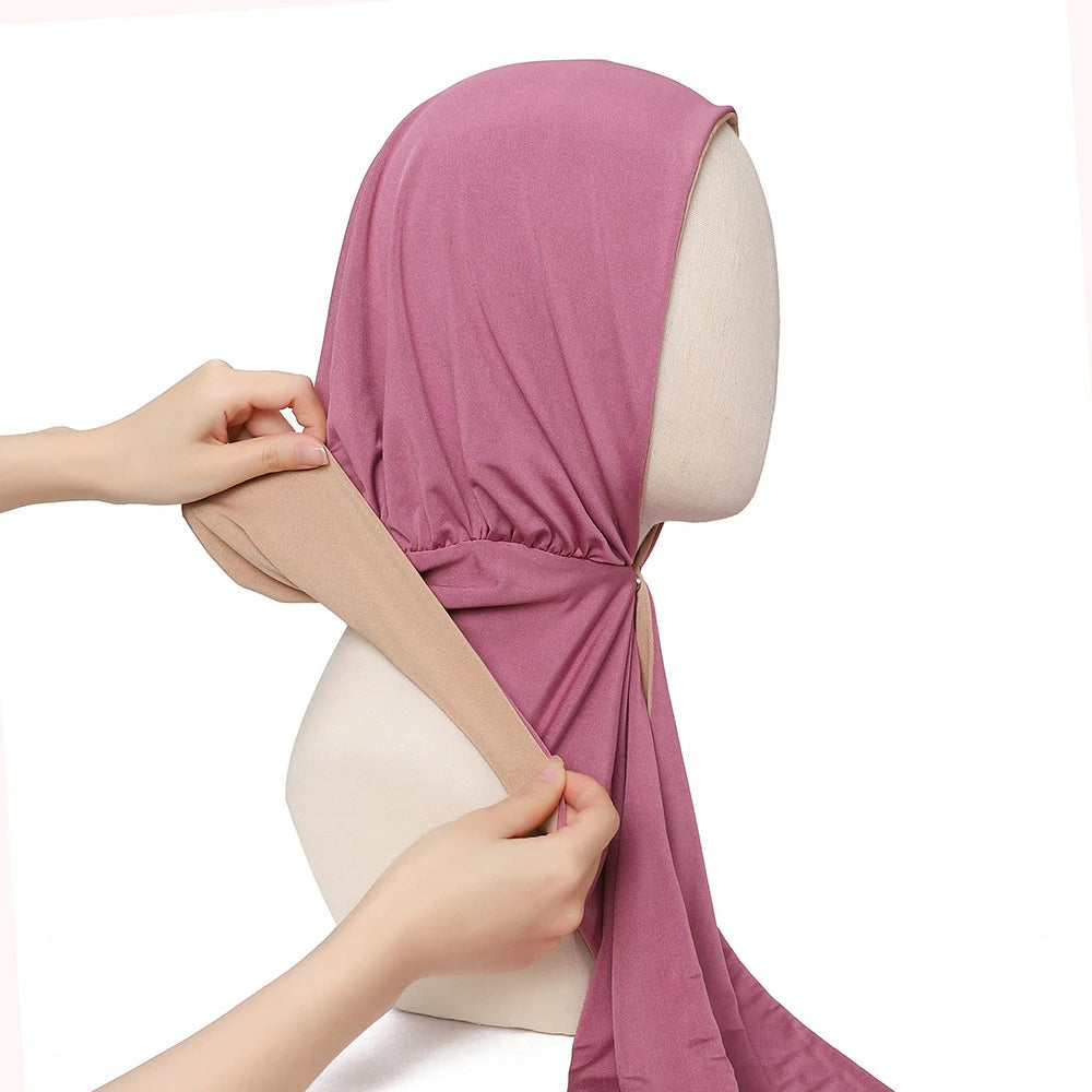 Wholesale Reversible Modal Hijab Undercap with Snaps