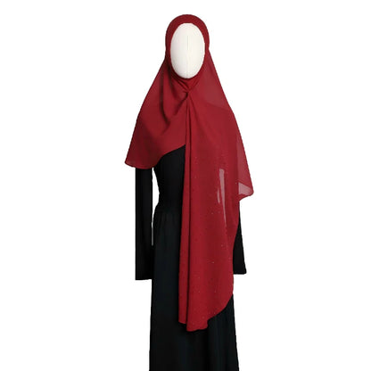 Wholesale Rhinestone Hijab Scarf Sparkly Long Muslim Head Wrap Shawl