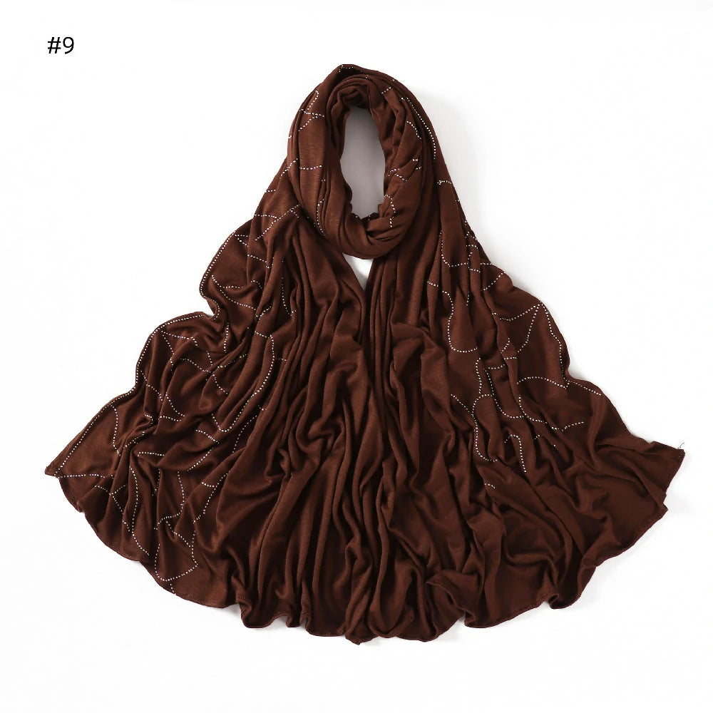 brown Rhinestone Scarf