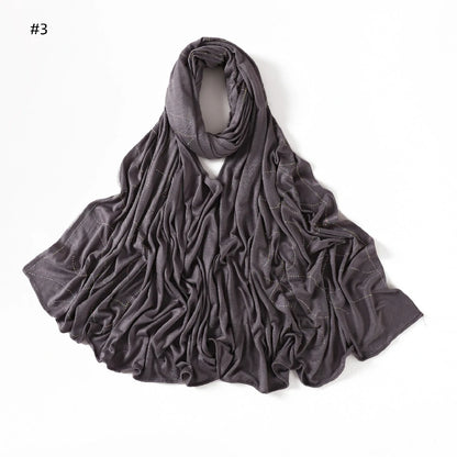 gray Rhinestone Scarf