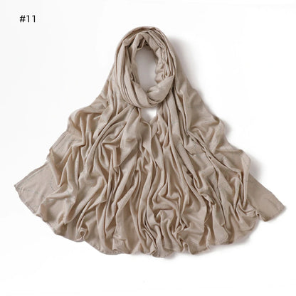 cream Rhinestone Scarf