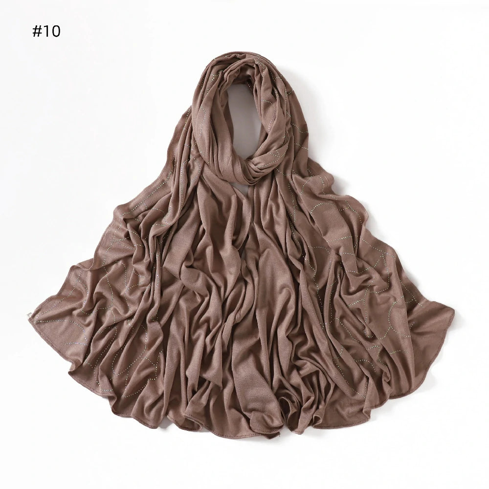 brown Rhinestone Scarf