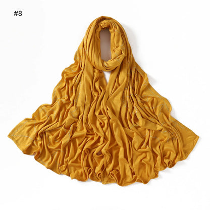 yellow Rhinestone Scarf