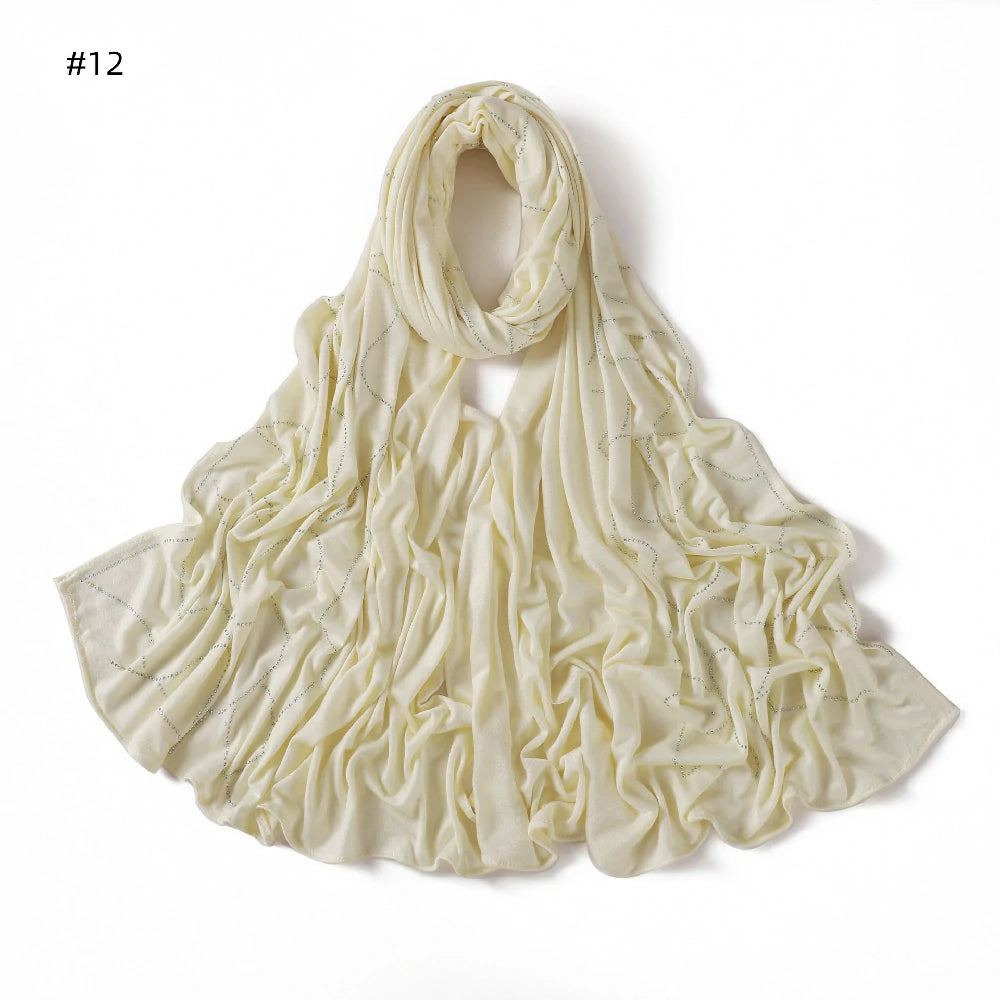 yellow Rhinestone Scarf