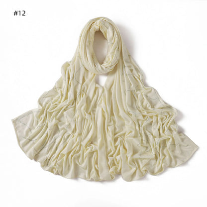 yellow Rhinestone Scarf