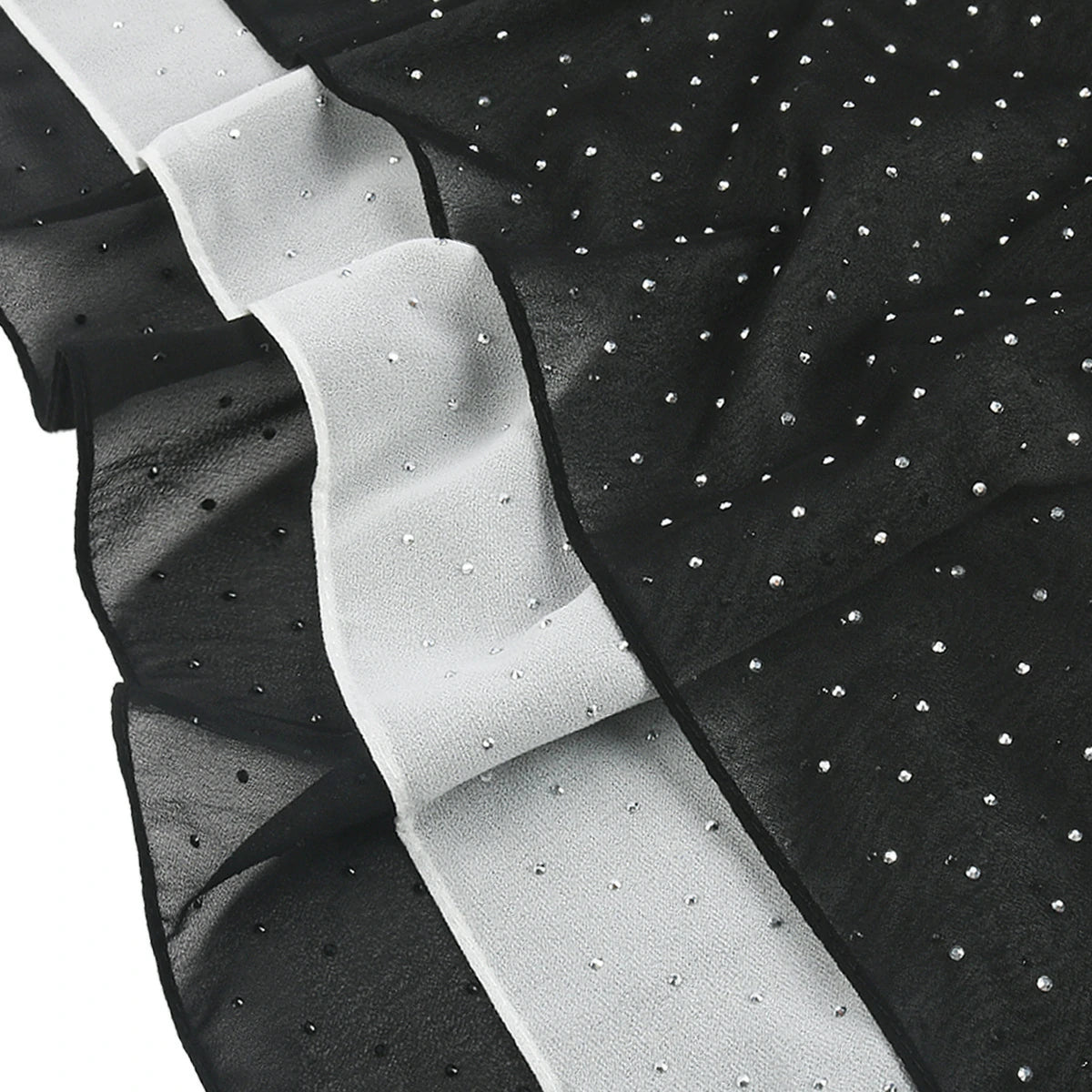 black Sequined Hijab Scarf