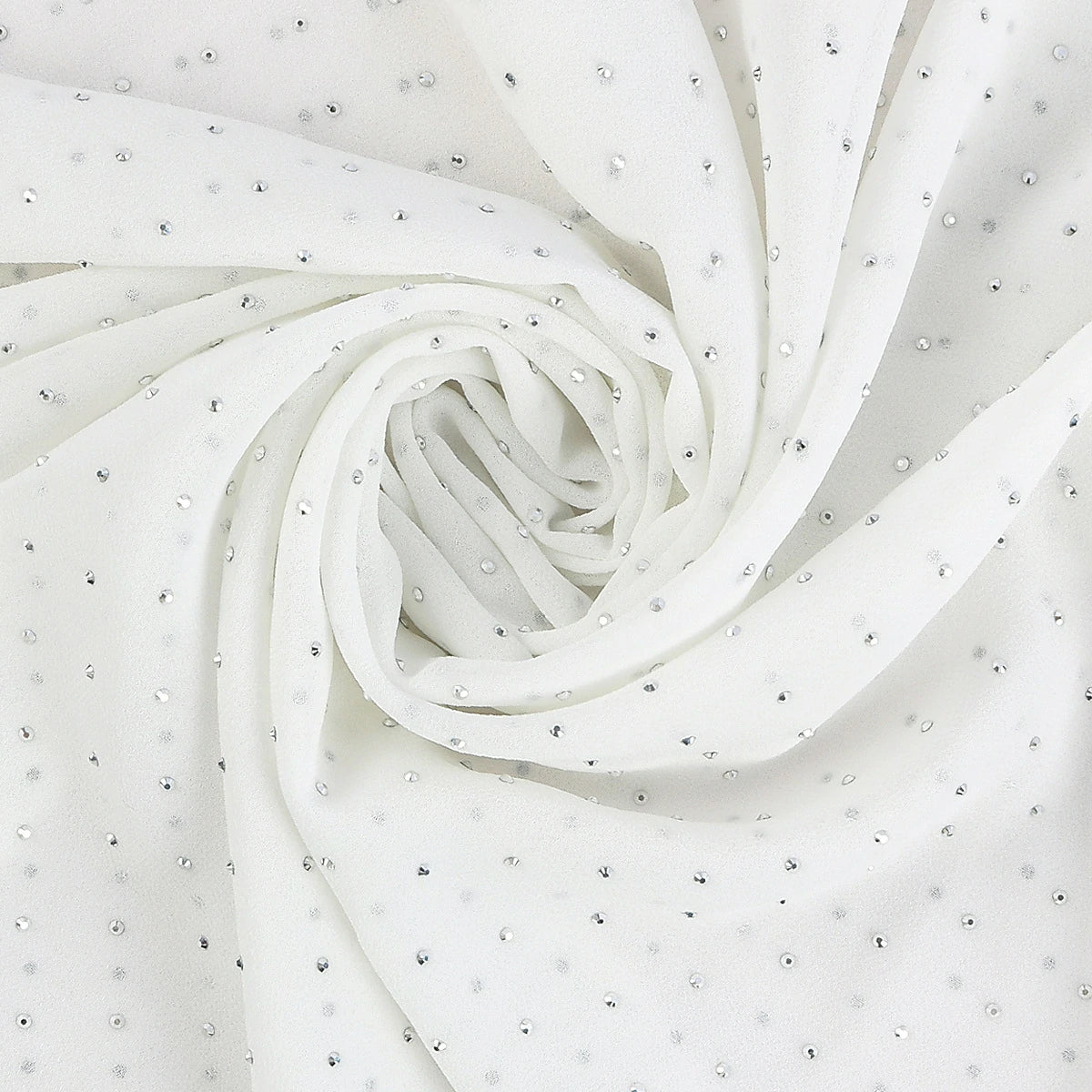 White Sequined Hijab Scarf