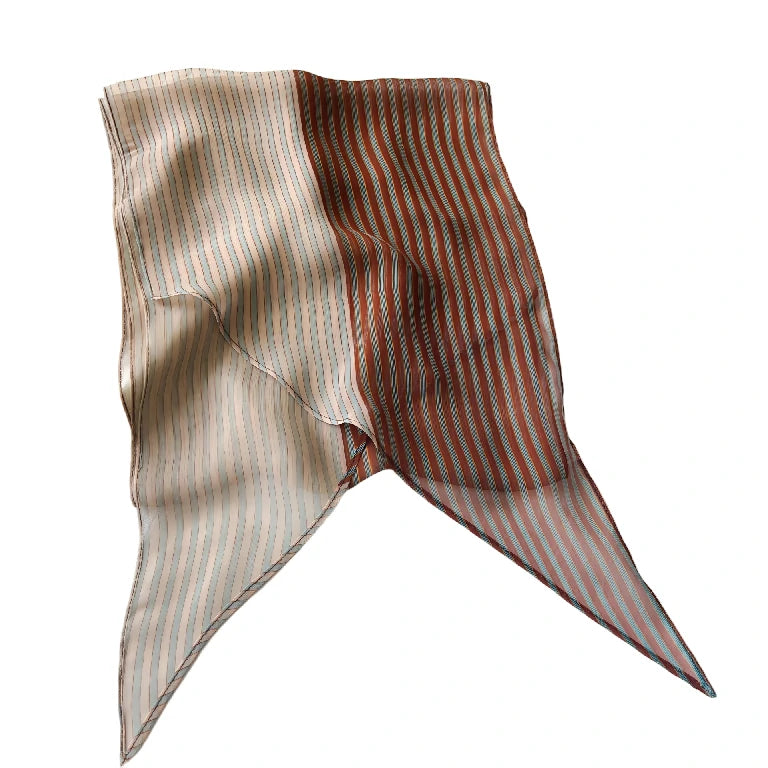 Wholesale Soft Breathable Striped Skinny Scarf Summer Lightweight Neckwear