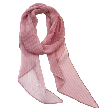 Wholesale Soft Breathable Striped Skinny Scarf Summer Lightweight Neckwear