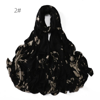 Wholesale Tie Dye Jersey Hijab Rainbow Stretchy Modal Scarf