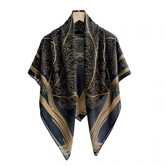 Wholesale Vintage Bohemian Geometric Print Large Square Scarf Frayed Edge Shawl