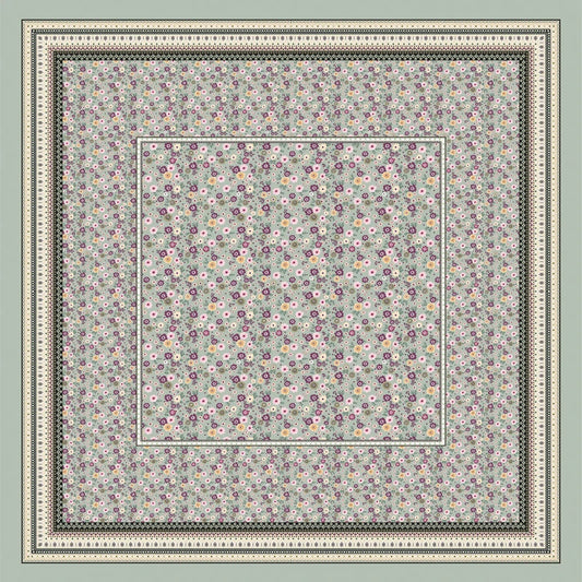 Wholesale Vintage Style Small Floral Print Square Scarves in Assorted Colors