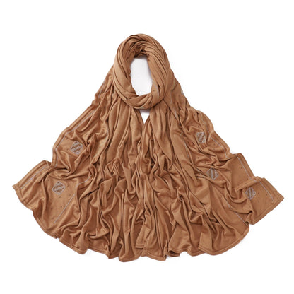 Wholesale Wholesale Jersey Hijab Rhinestone Embellished Muslim Scarf