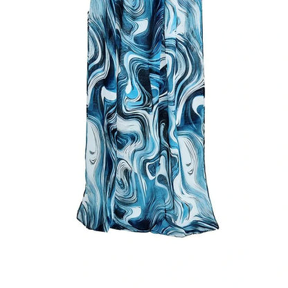 Wholesale Women's Abstract Marble Swirl Print Hijab Scarf Lightweight Elegant