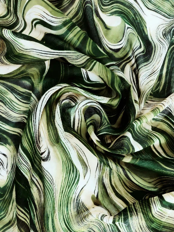 Wholesale Women's Abstract Marble Swirl Print Hijab Scarf Lightweight Elegant