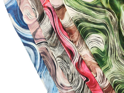 Wholesale Women's Abstract Marble Swirl Print Hijab Scarf Lightweight Elegant