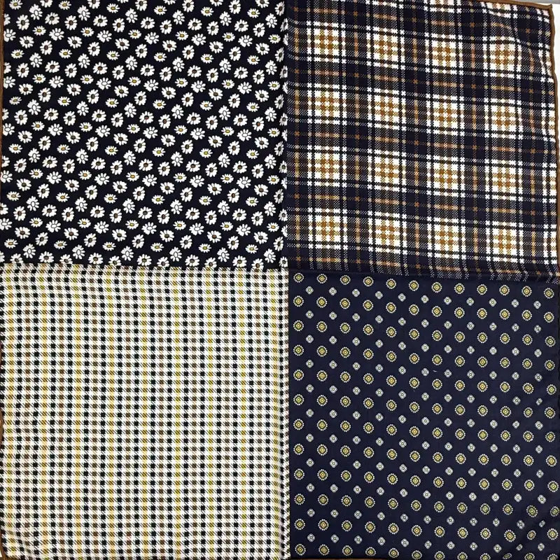 Wholesale Women's Fashion Splicing Digital Print Silk Scarf Supplier