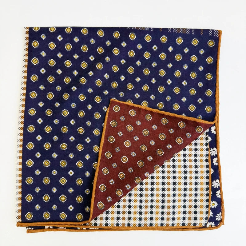 Wholesale Women's Fashion Splicing Digital Print Silk Scarf Supplier