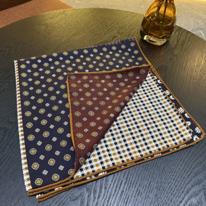 Wholesale Women's Fashion Splicing Digital Print Silk Scarf Supplier