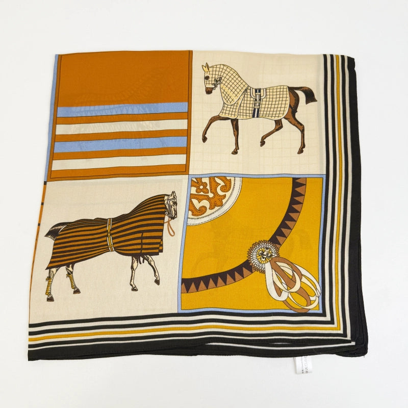 Wholesale Women's Fashion Splicing Digital Print Silk Scarf Supplier