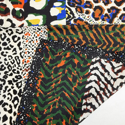 Wholesale Women's Fashion Splicing Digital Print Silk Scarf Supplier