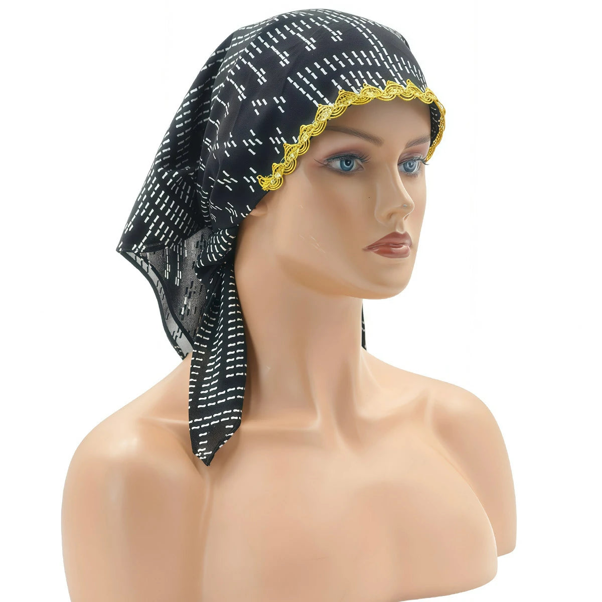 Navy blue Hot Stamping Headscarf