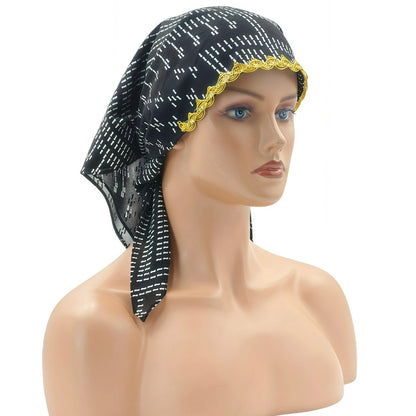 Navy blue Hot Stamping Headscarf