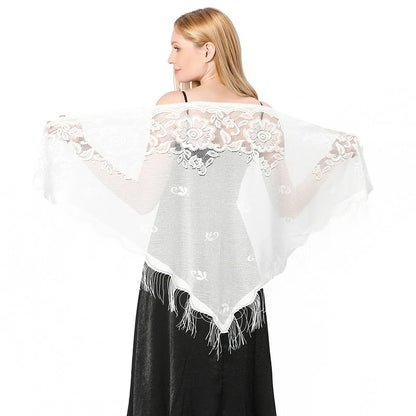White lace shawl