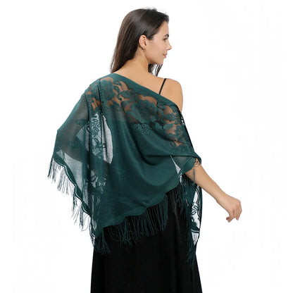 Green lace shawl