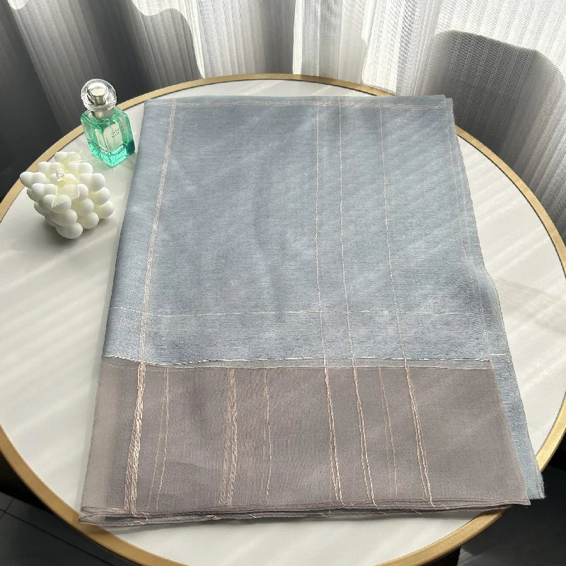 Wholesale Women's Lightweight Lurex Silk Scarf Metallic Stripes Blend Lurex Hijab