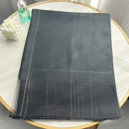 Wholesale Women's Lightweight Lurex Silk Scarf Metallic Stripes Blend Lurex Hijab