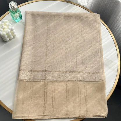 Wholesale Women's Lightweight Lurex Silk Scarf Metallic Stripes Blend Lurex Hijab