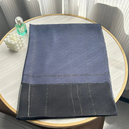 Wholesale Women's Lightweight Lurex Silk Scarf Metallic Stripes Blend Lurex Hijab