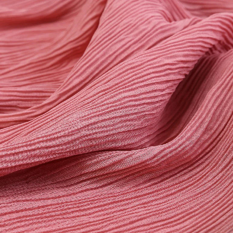 Wholesale Women's Pleated Leopard Print Border Chiffon Scarf Shawl Wrap