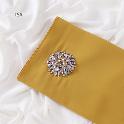 Wholesale Women's Rhinestone Modest Fashion Chiffon Cloud Dancer Hijab Scarf