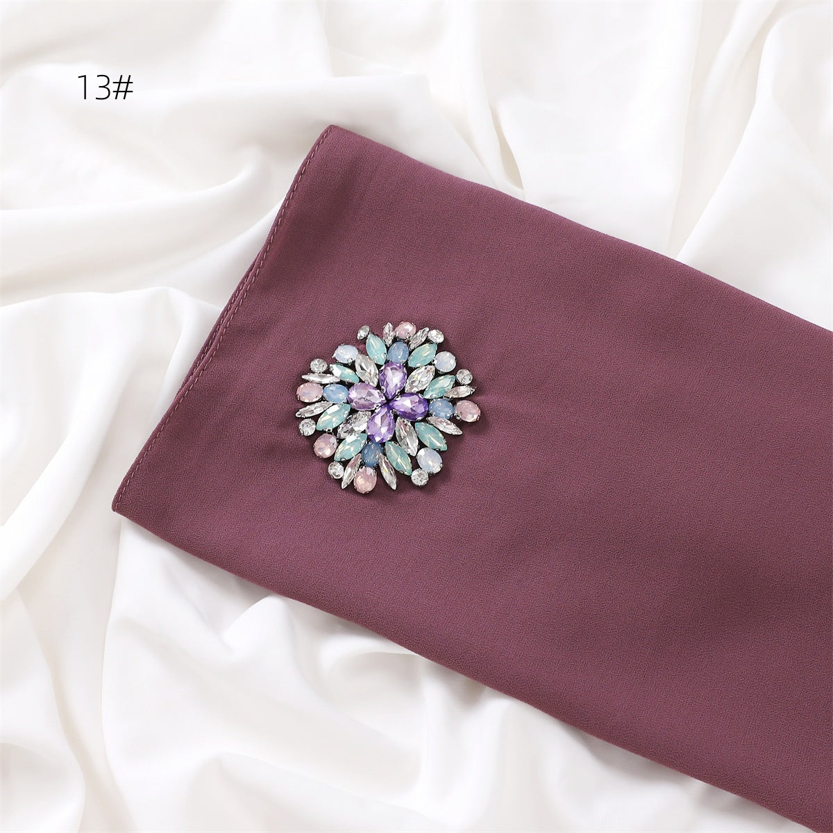 Wholesale Women's Rhinestone Modest Fashion Chiffon Cloud Dancer Hijab Scarf