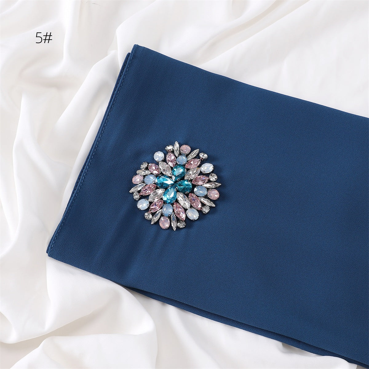 Wholesale Women's Rhinestone Modest Fashion Chiffon Cloud Dancer Hijab Scarf
