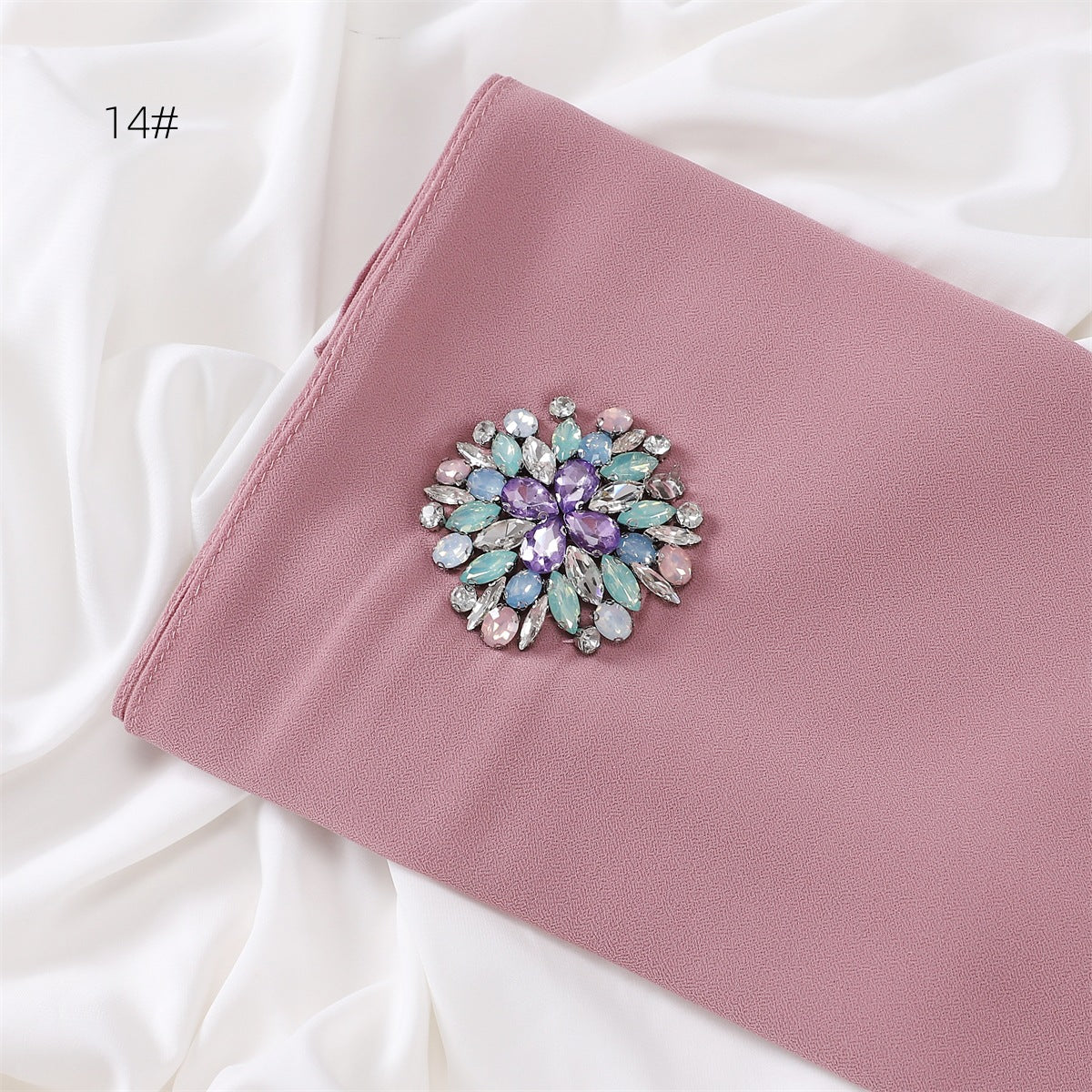 Wholesale Women's Rhinestone Modest Fashion Chiffon Cloud Dancer Hijab Scarf