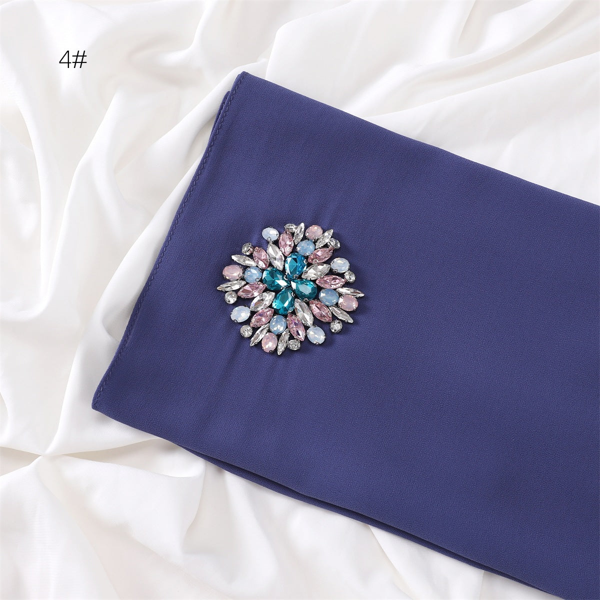 Wholesale Women's Rhinestone Modest Fashion Chiffon Cloud Dancer Hijab Scarf