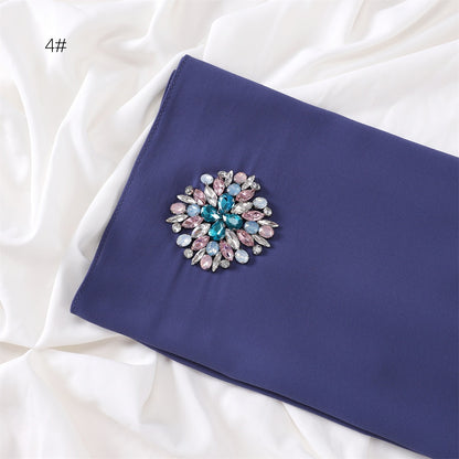 Wholesale Women's Rhinestone Modest Fashion Chiffon Cloud Dancer Hijab Scarf