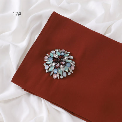 Wholesale Women's Rhinestone Modest Fashion Chiffon Cloud Dancer Hijab Scarf
