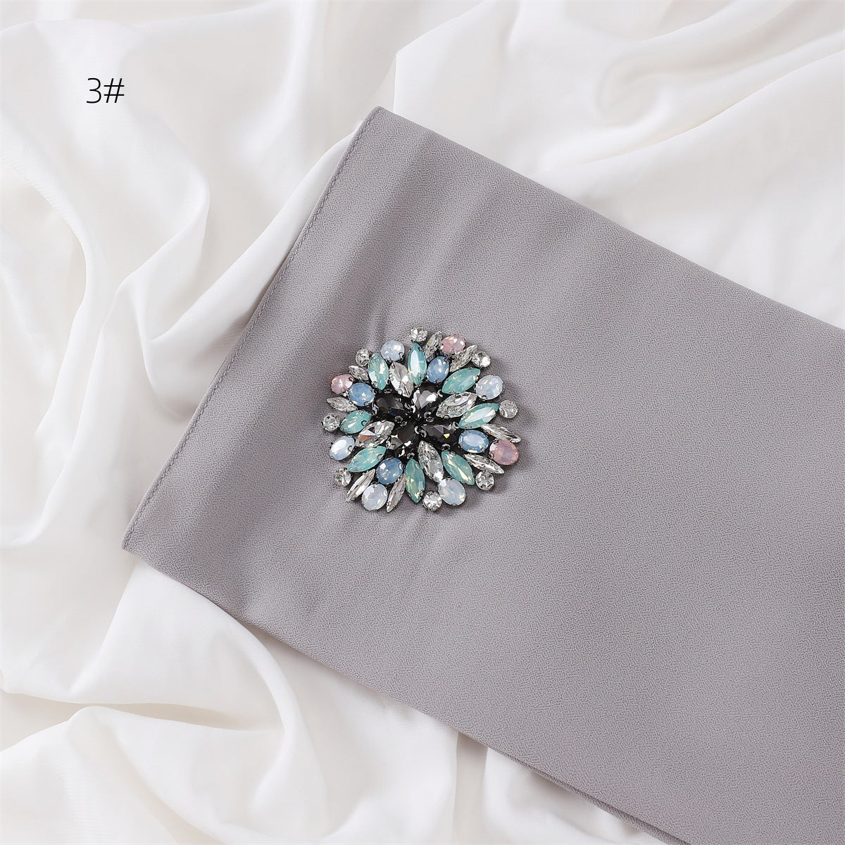 Wholesale Women's Rhinestone Modest Fashion Chiffon Cloud Dancer Hijab Scarf