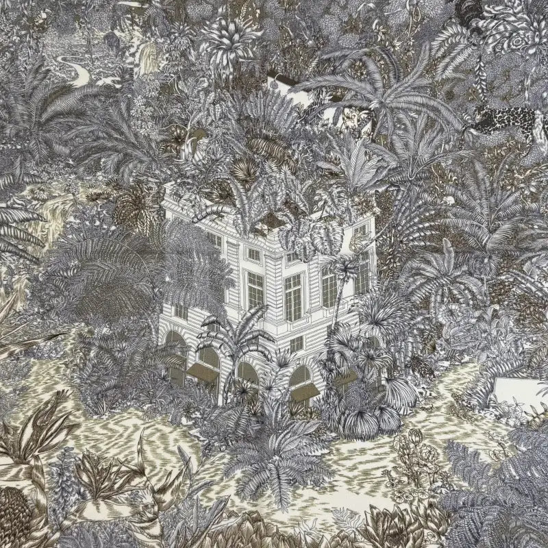 Wholesale Women's Tropical Jungle Silk Digital Printing Scarf Flora Design