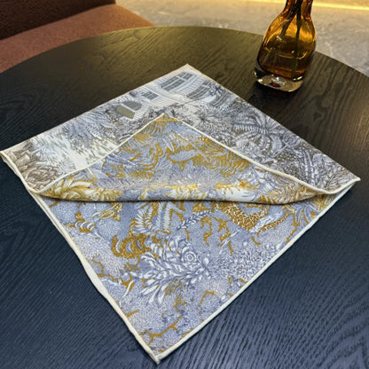 Wholesale Women's Tropical Jungle Silk Digital Printing Scarf Flora Design